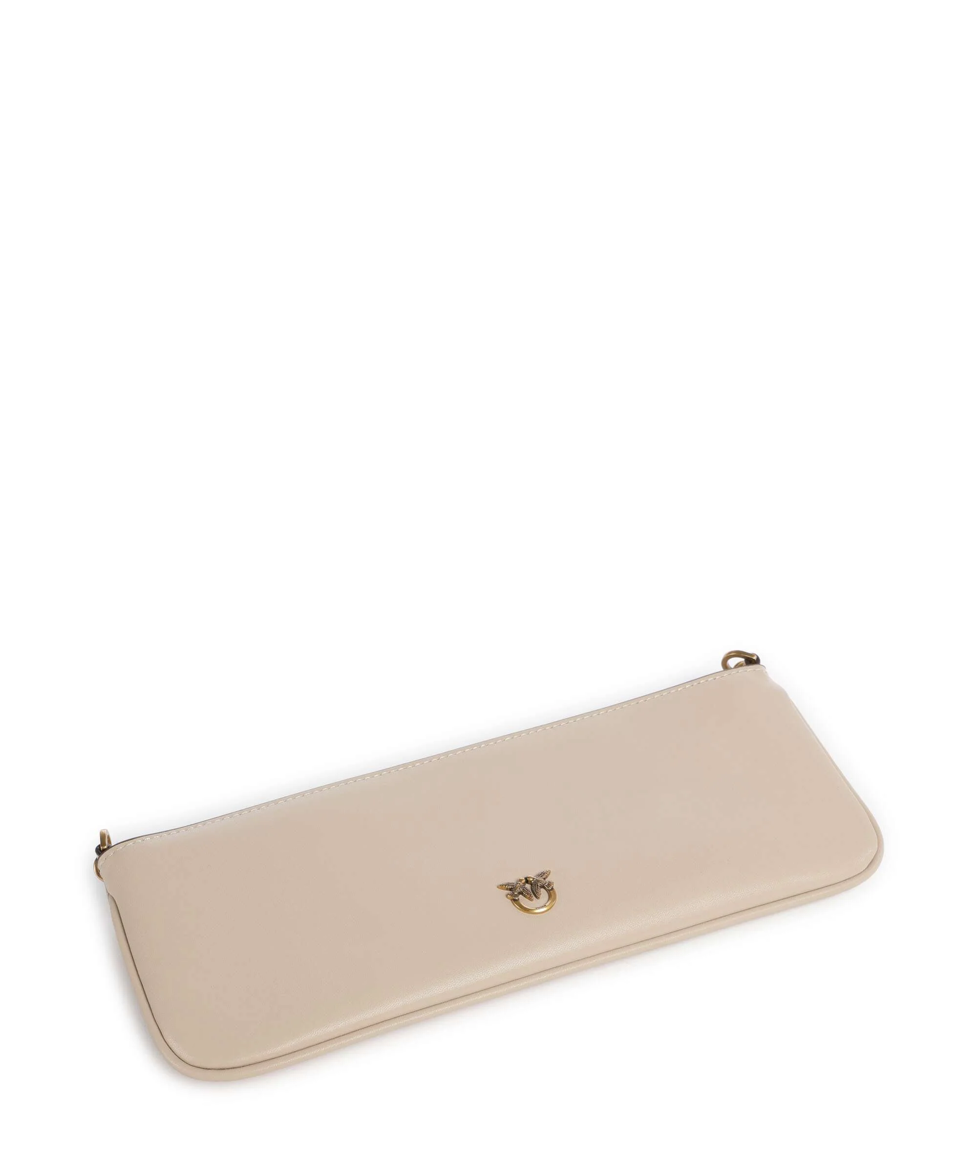 Pinko Flat Horizontal Borsa a spalla beige/grigio fumo/antique gold - Image 5