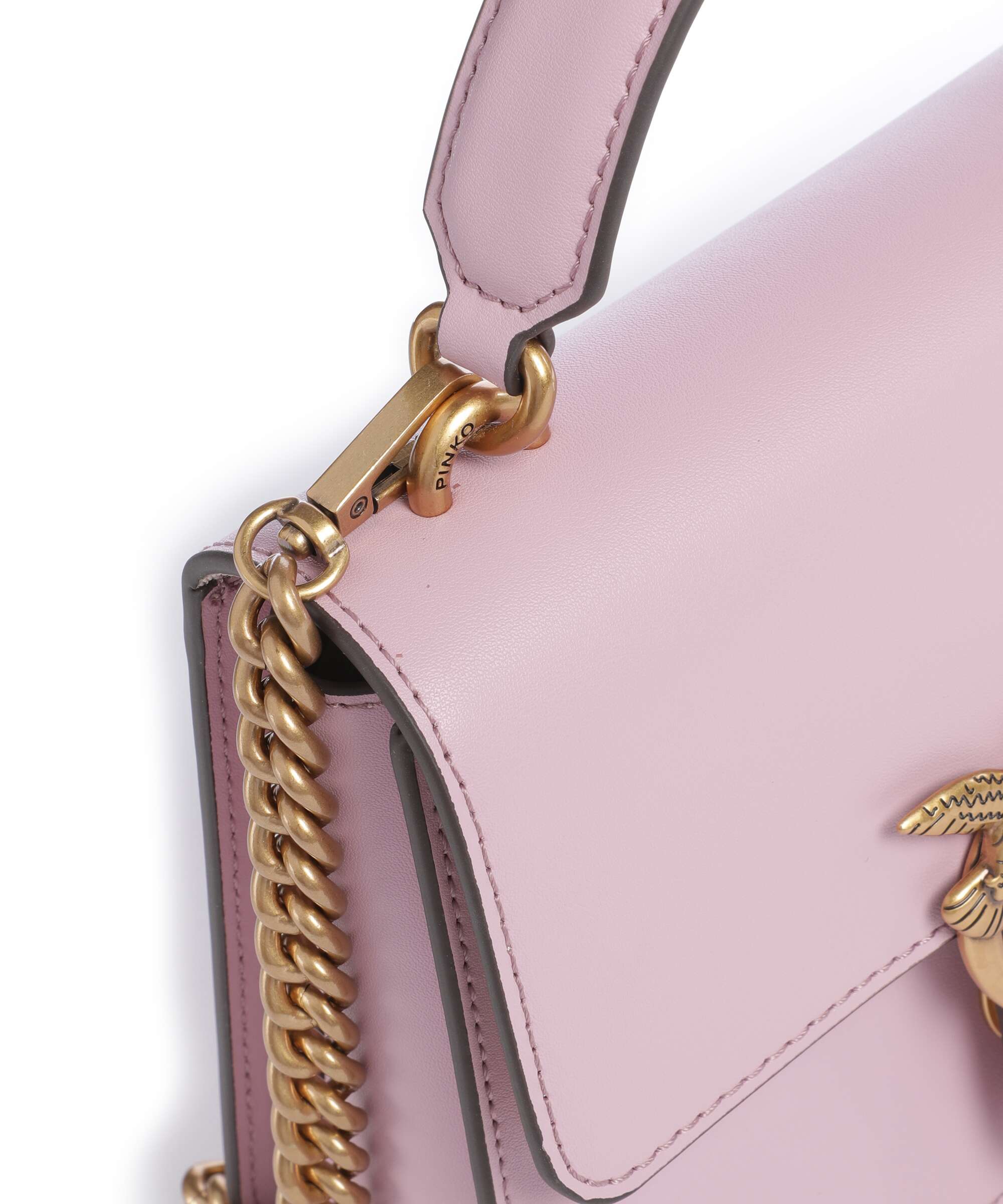 Pinko Love One Mini Borsa a mano rosa chiaro/antique gold - Image 4