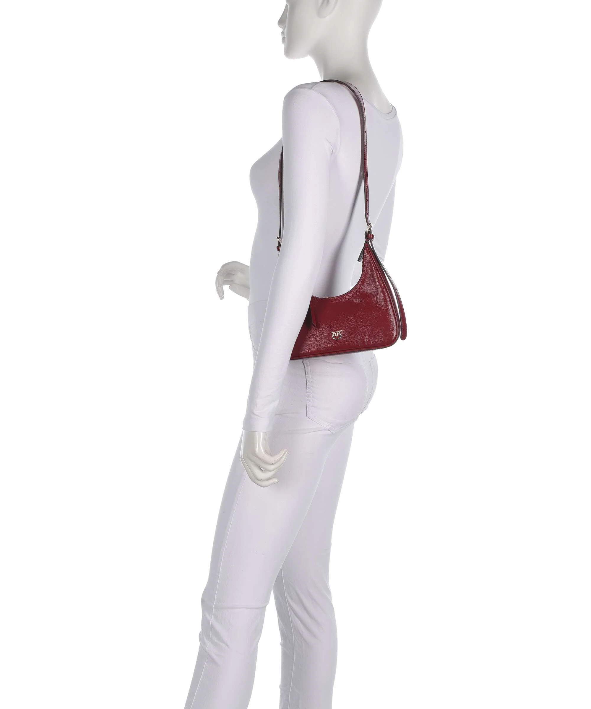 Pinko Miss Pinko Mini Borsa a spalla rosso scuro/gold mordore - Image 3