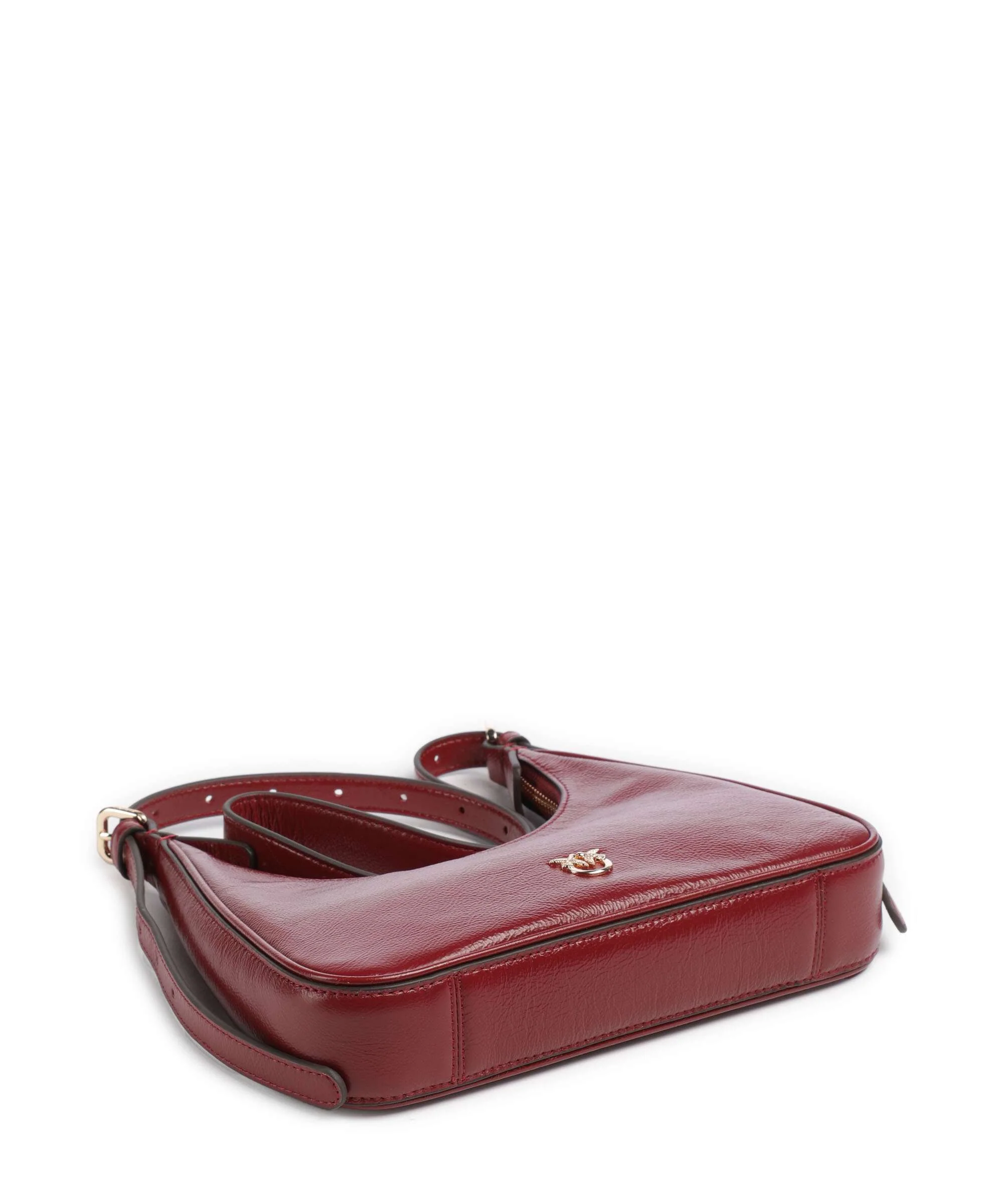 Pinko Miss Pinko Mini Borsa a spalla rosso scuro/gold mordore - Image 4