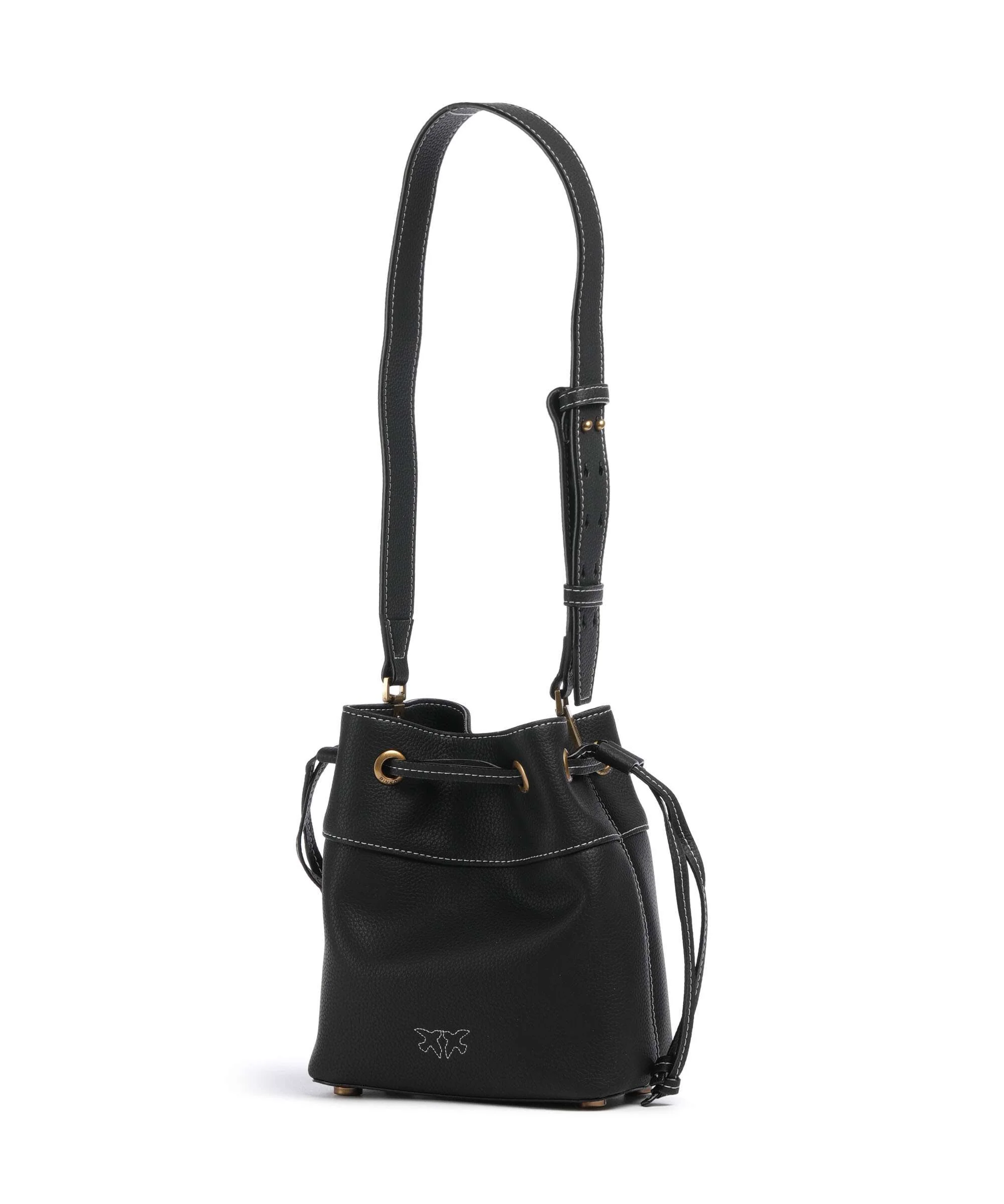 Pinko Secchiello Mini Borsa a secchiello nero/antique gold - Image 2