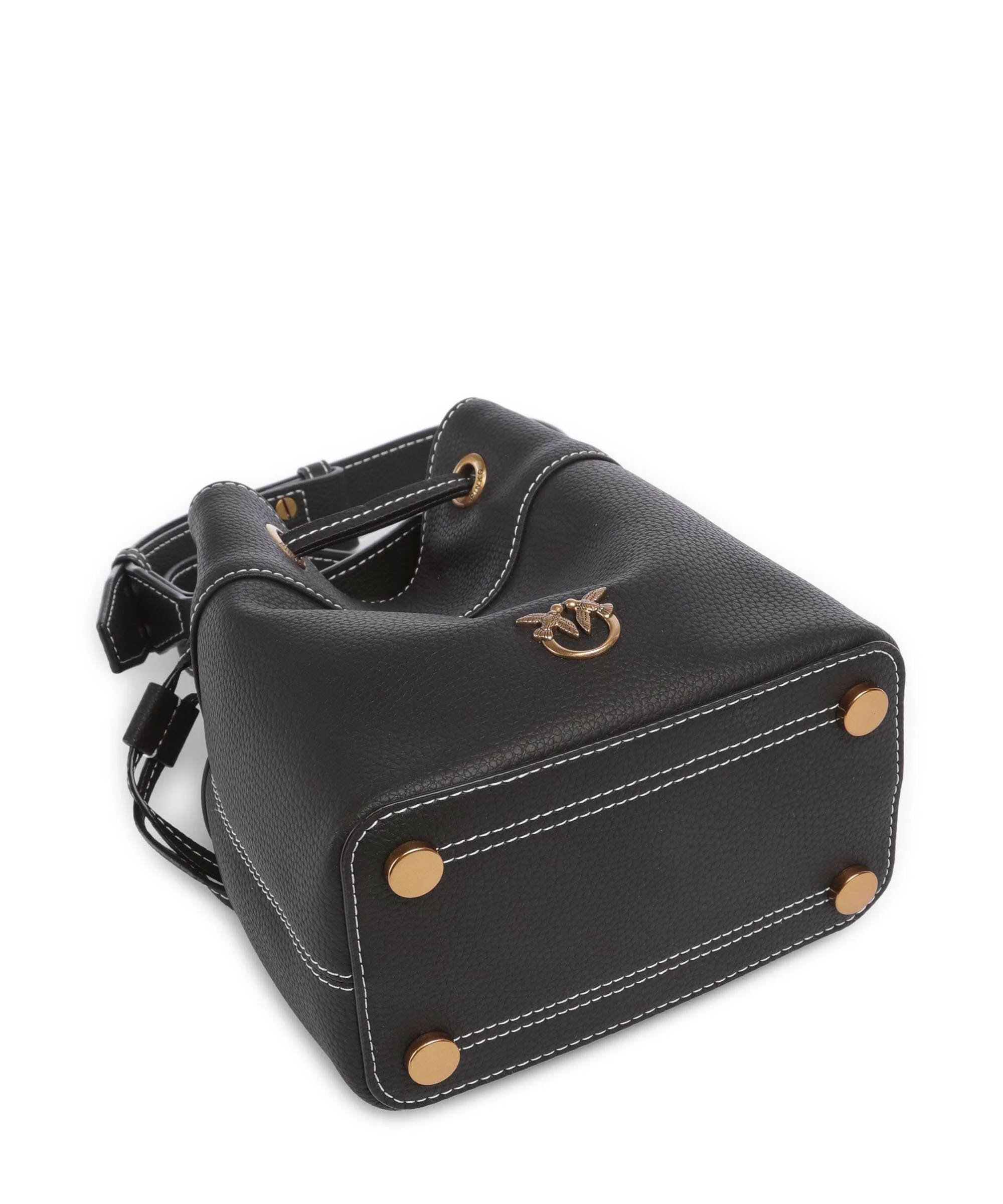 Pinko Secchiello Mini Borsa a secchiello nero/antique gold - Image 5