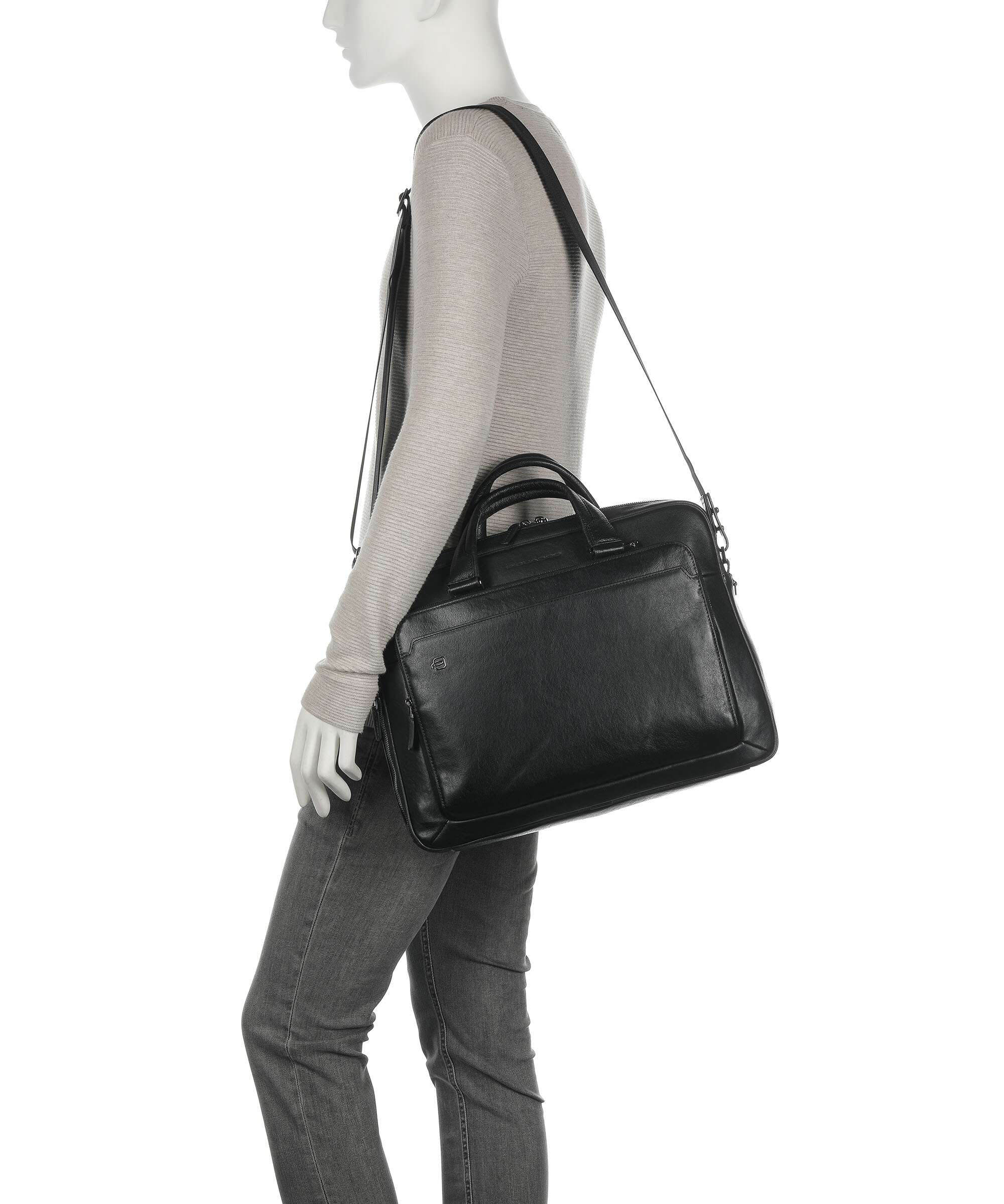 Piquadro Black Square Cartella black - Image 3