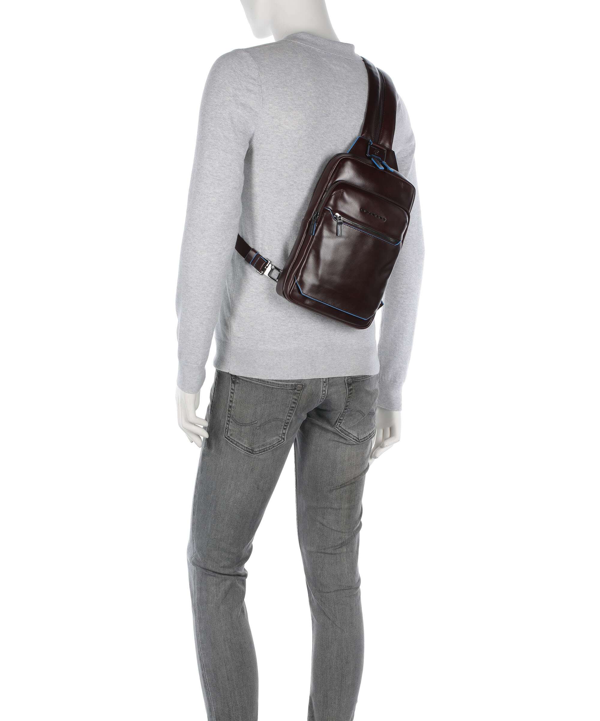 Piquadro Blue Square Borsa sling mogano - Image 3