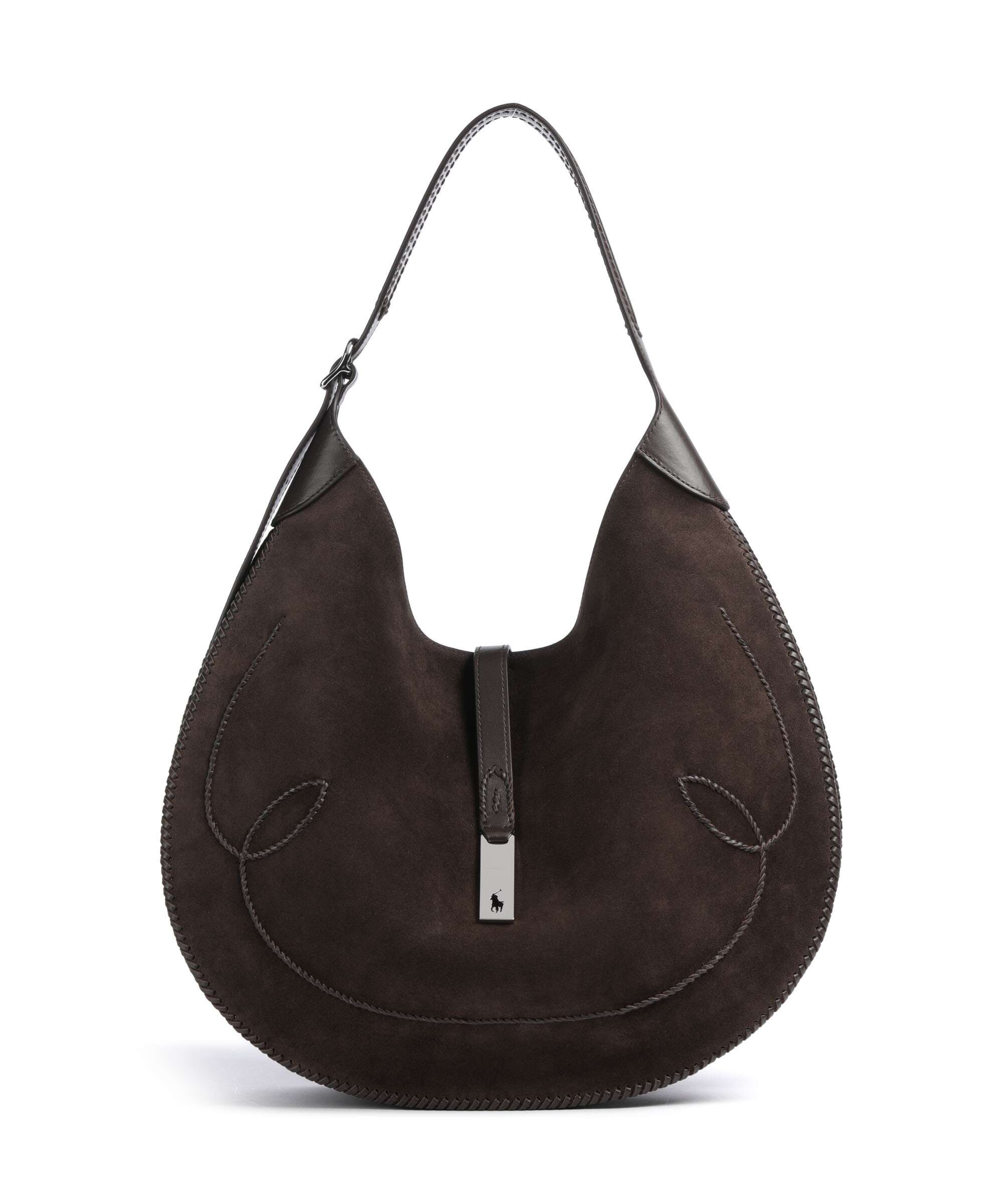 Polo Ralph Lauren ID Collection Medium Borsa hobo chocolate/tobacco