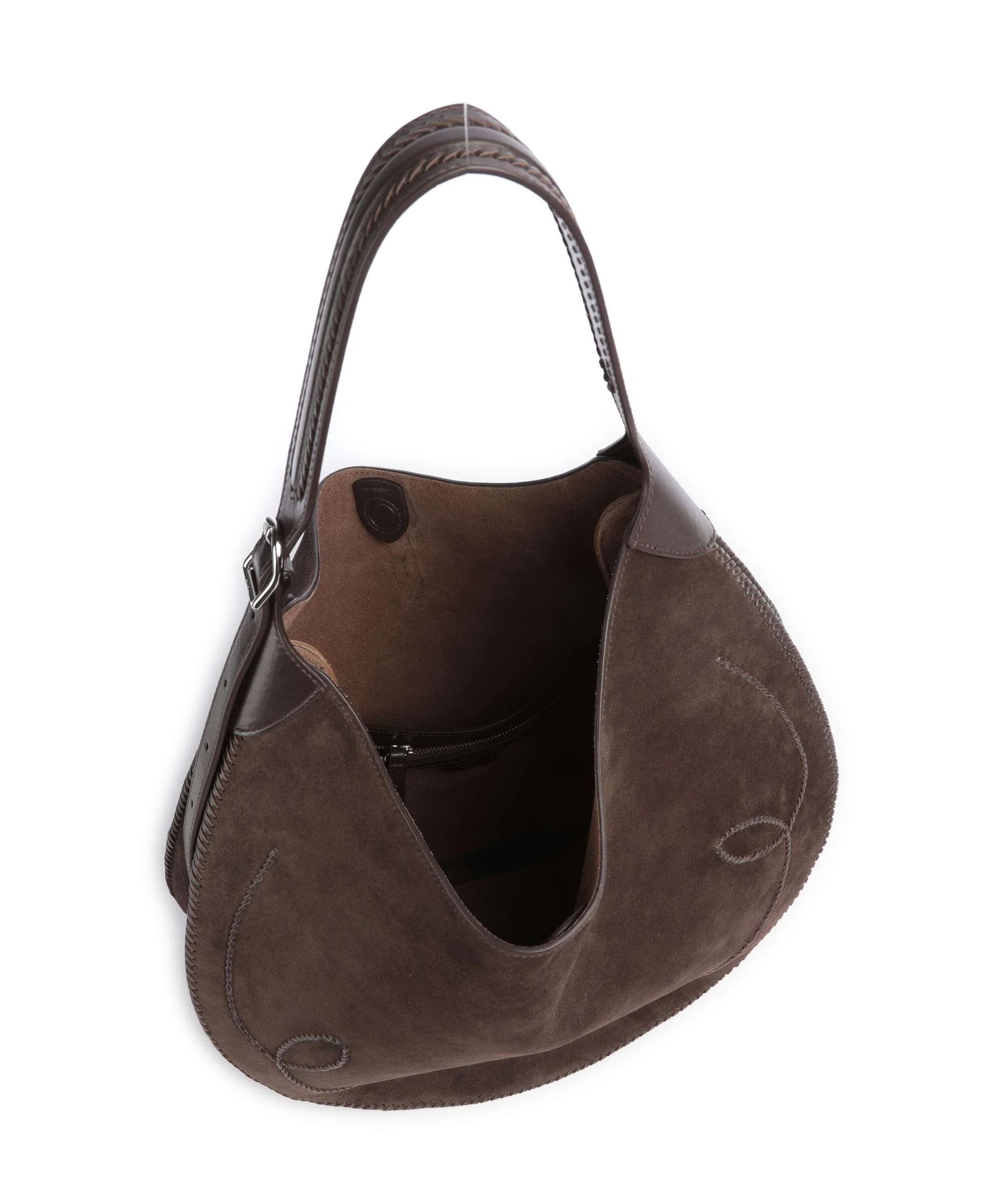 Polo Ralph Lauren ID Collection Medium Borsa hobo chocolate/tobacco - Image 5