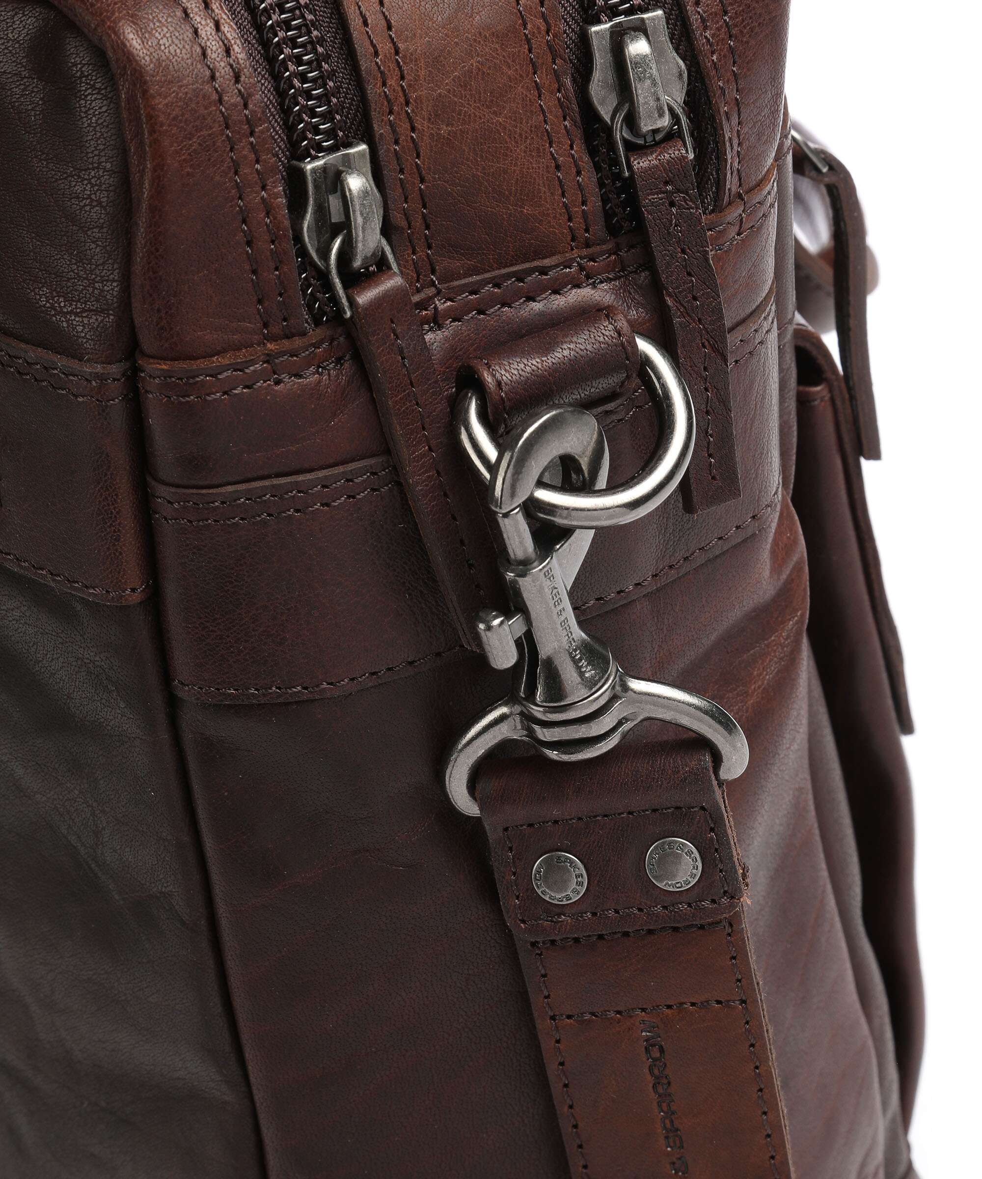 Spikes & Sparrow Bronco Cartella dark brown - Image 4