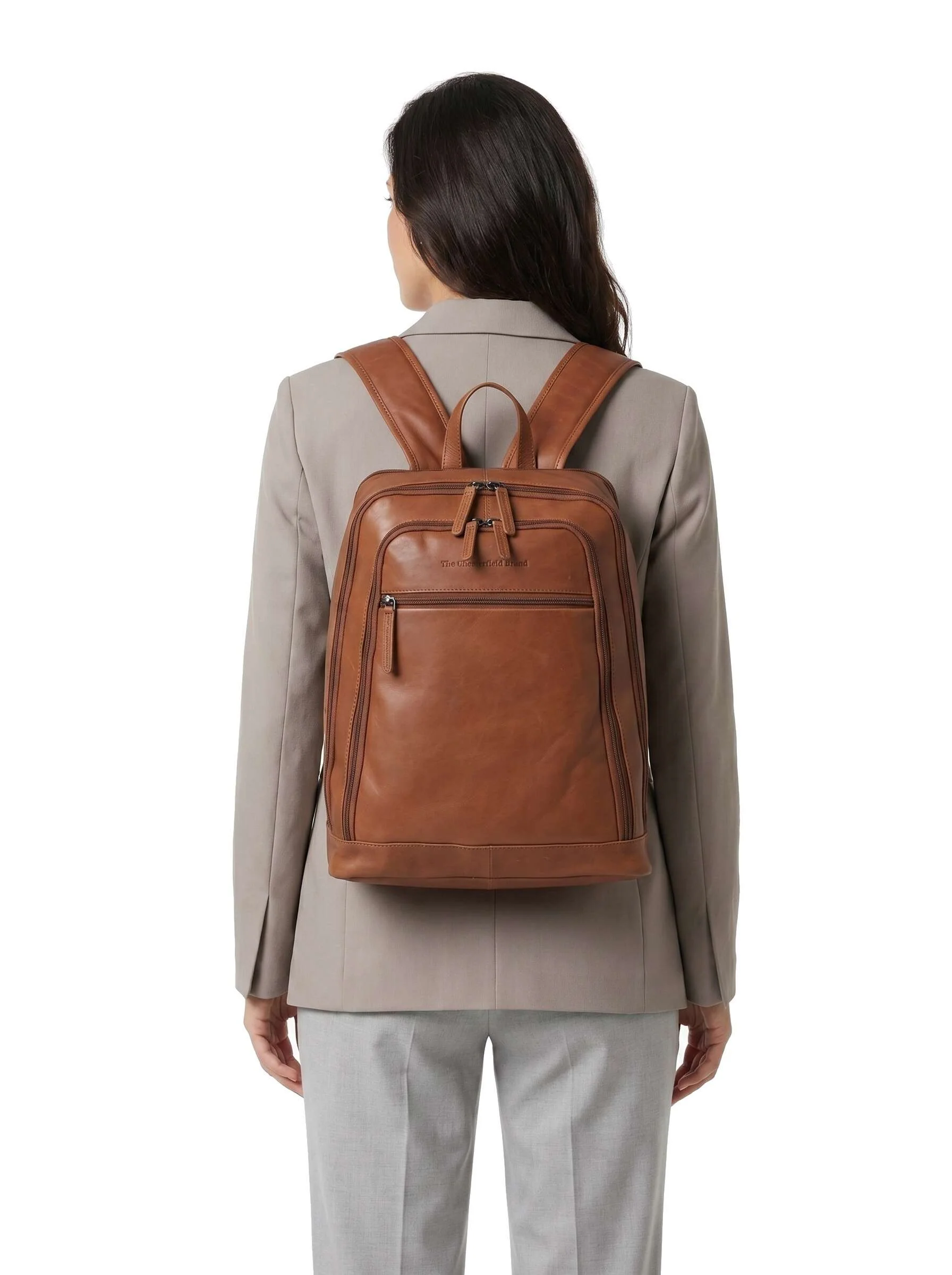 The Chesterfield Brand Cow Wax Pull Up Detroit Zaino cognac - Image 3
