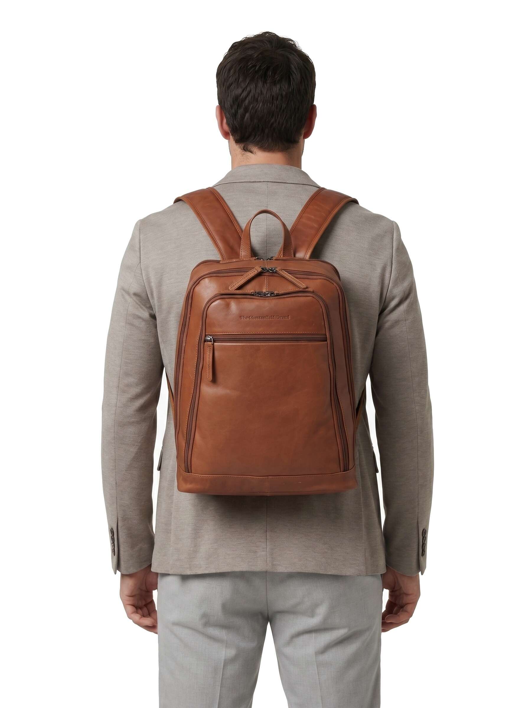 The Chesterfield Brand Cow Wax Pull Up Detroit Zaino cognac - Image 4
