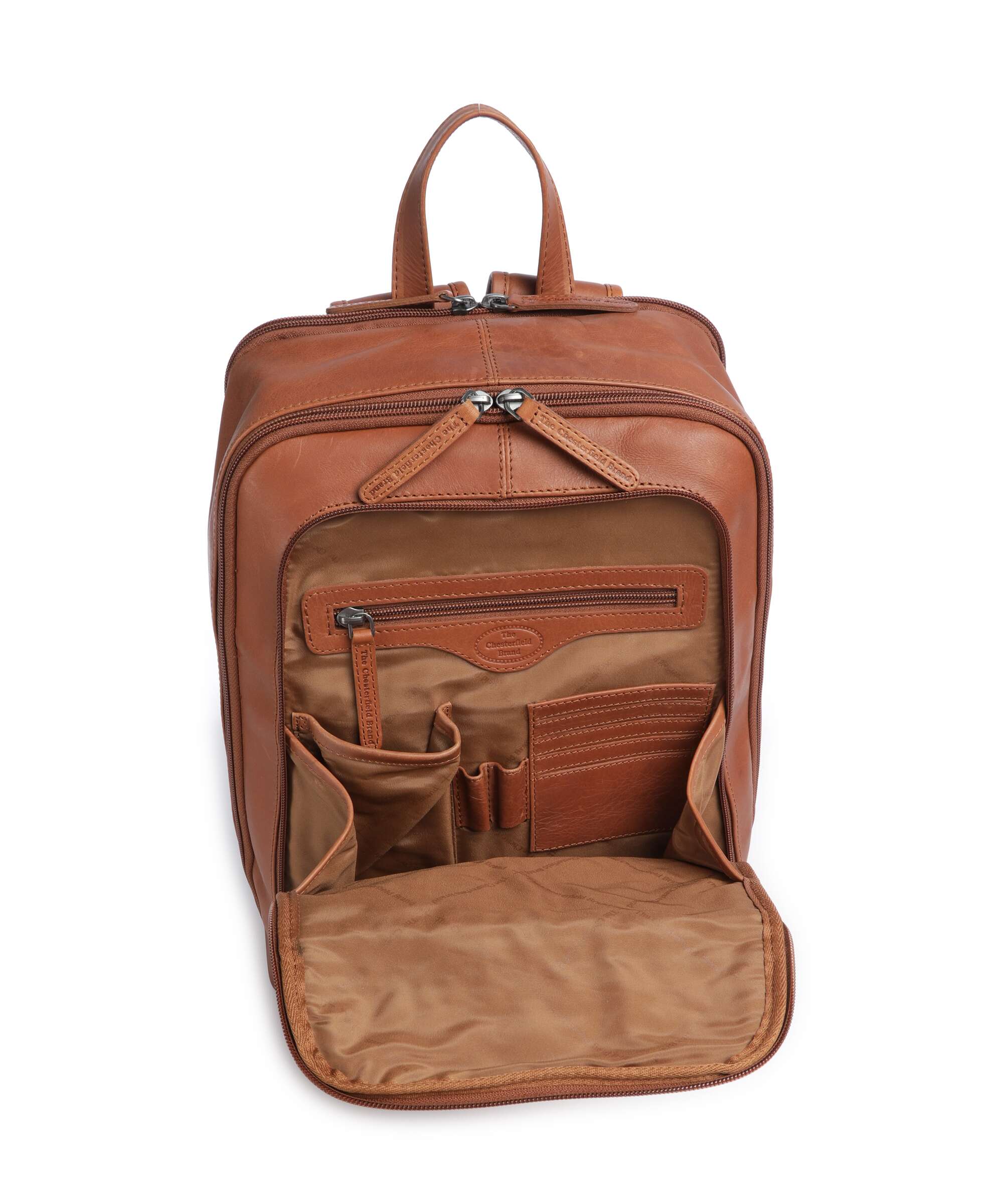 The Chesterfield Brand Cow Wax Pull Up Detroit Zaino cognac - Image 6