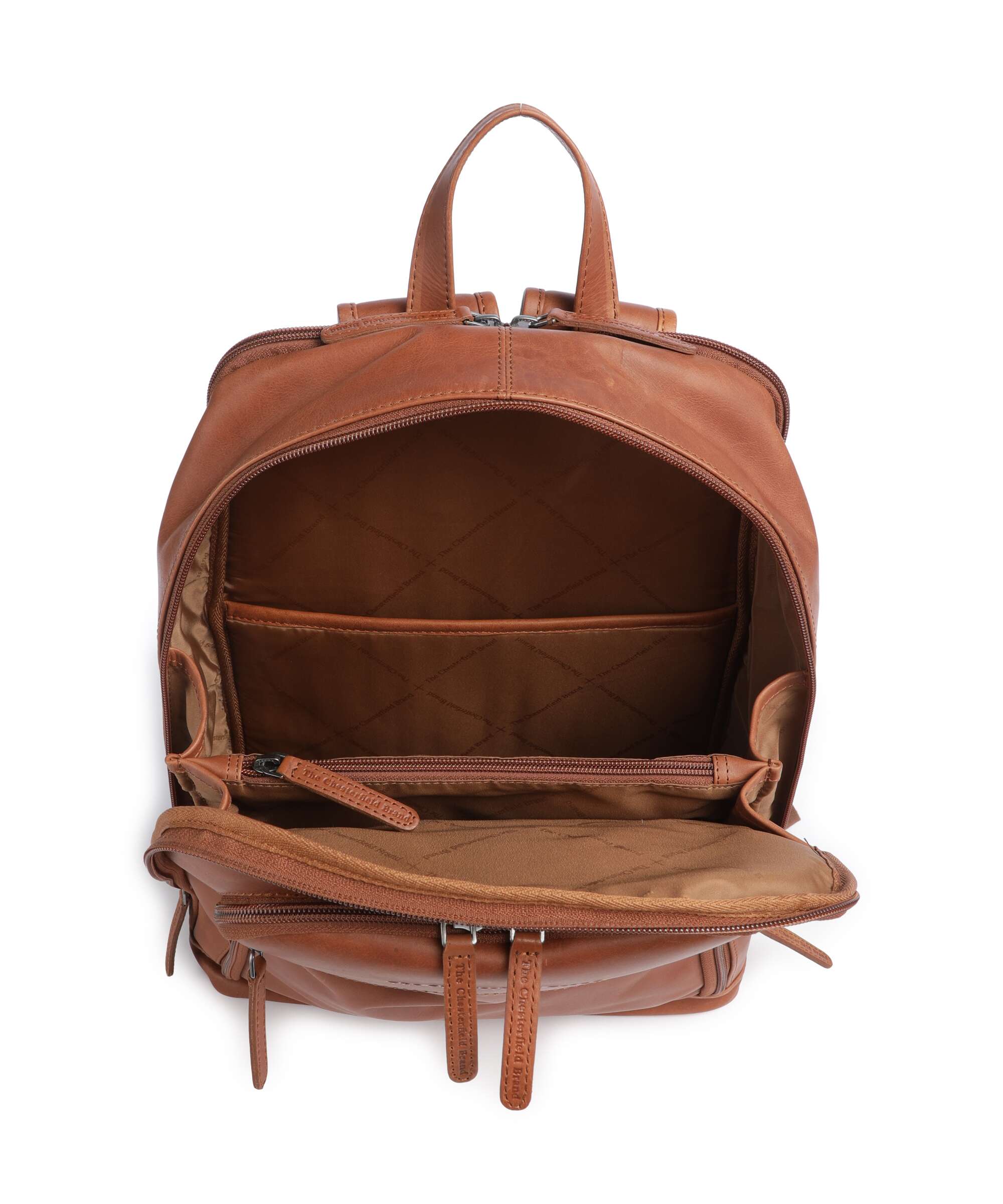 The Chesterfield Brand Cow Wax Pull Up Detroit Zaino cognac - Image 7